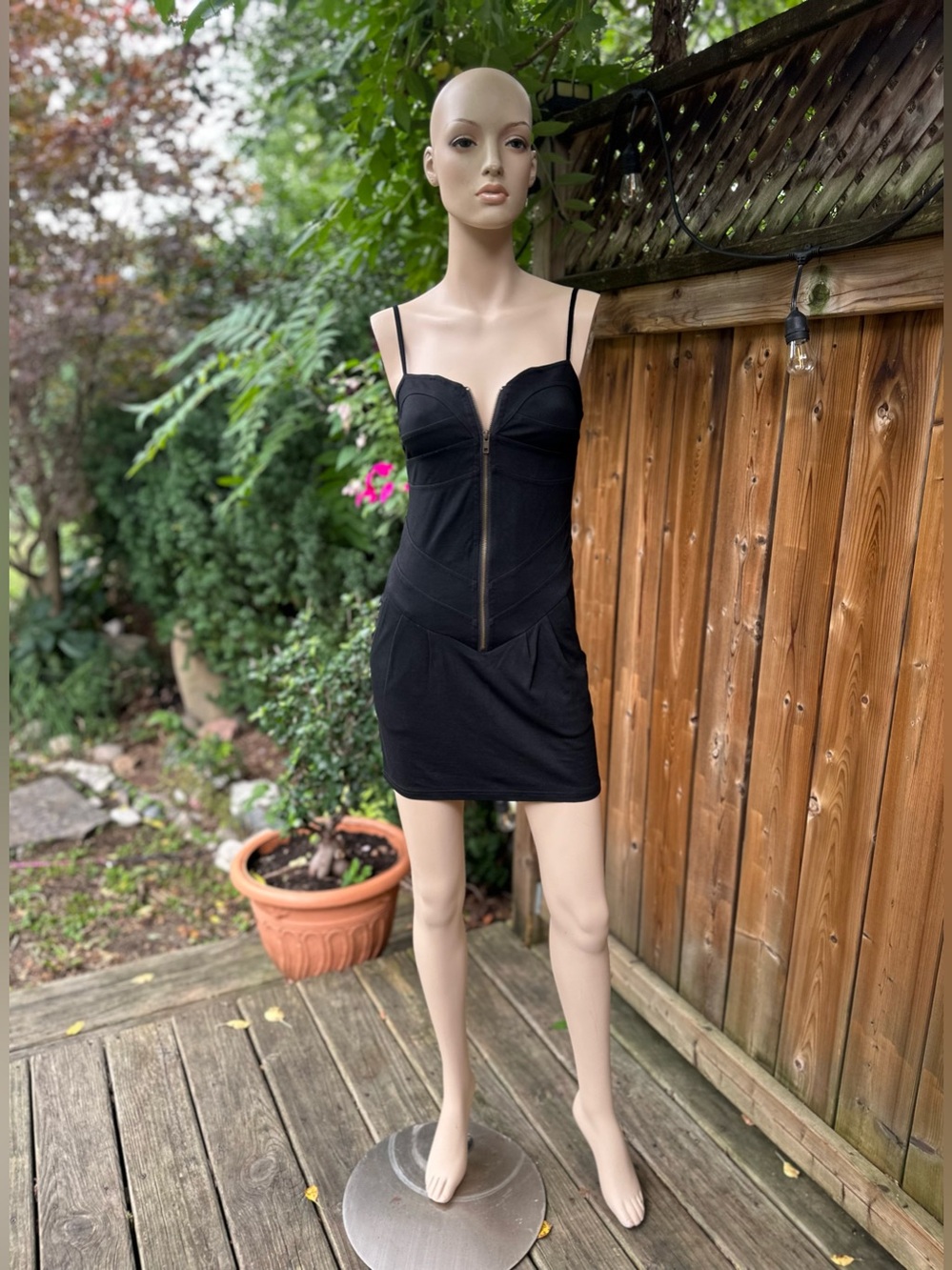 Sexy Vampire Zip-Front Bustier  Dress